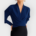 Blouse avec Manches Bouffantes et Boutonnage Frontal pour Femme | Idéale pour le Bureau ou les Événements Sociaux