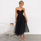 Robe Midi à Bretelles Fines pour Femme avec Coupe Fluide pour Été | Idéale pour Événements et Usage Quotidien