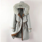 Manteau Long avec Capuche et Taille Ajustable pour Femmes | Idéal pour l’Hiver