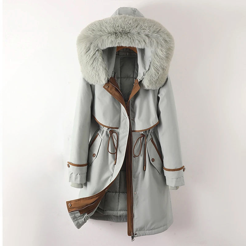Manteau Long avec Capuche et Taille Ajustable pour Femmes | Idéal pour l’Hiver