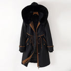 Manteau Long avec Capuche et Taille Ajustable pour Femmes | Idéal pour l’Hiver