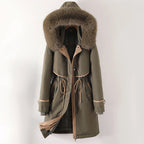 Manteau Long avec Capuche et Taille Ajustable pour Femmes | Idéal pour l’Hiver