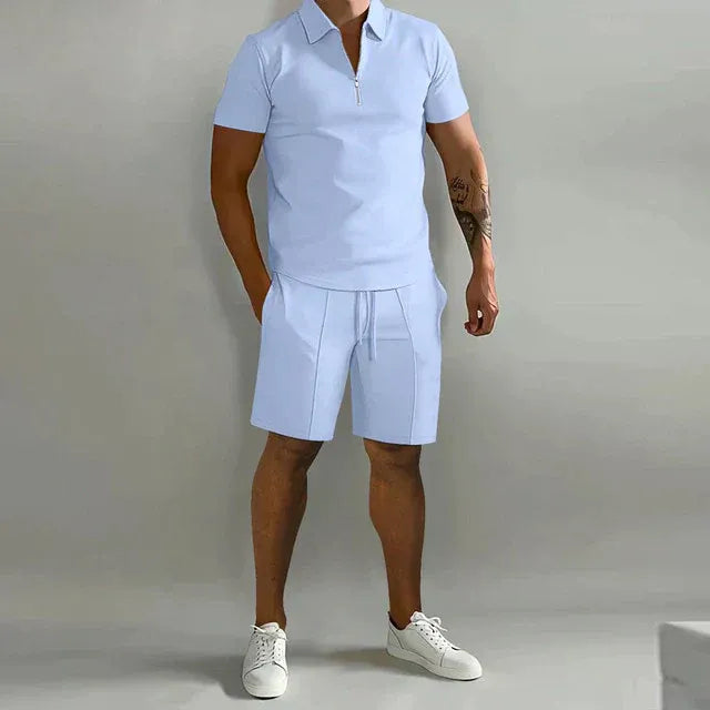Ensemble Polo et Short Deux Pièces avec Design Coordonné pour Homme | Idéal pour l'Été