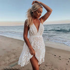 Robe À Bretelles Avec Broderie Florale Pour Femme | Idéale Pour Les Vacances Et Les Sorties D’Été