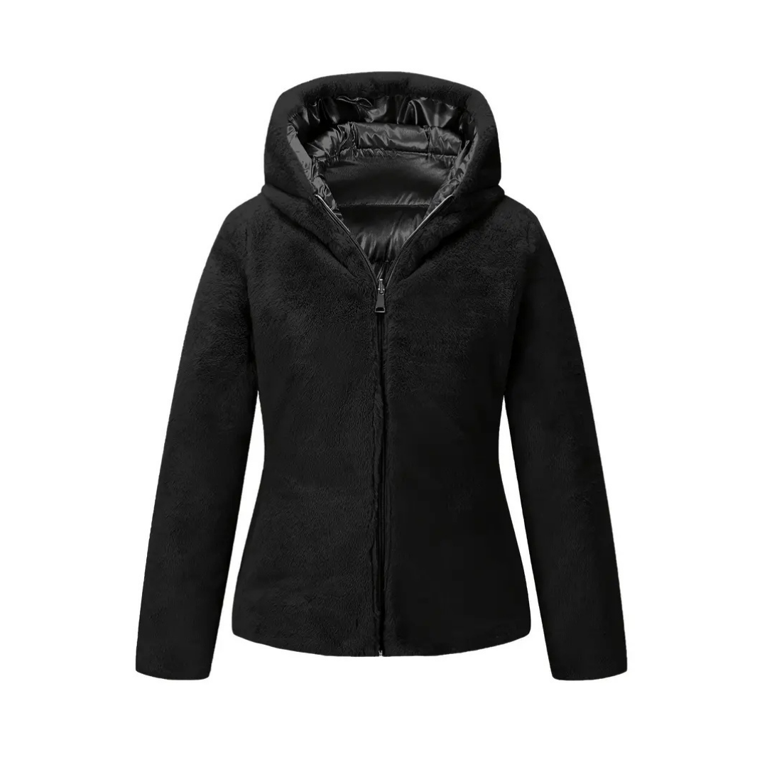 Veste d’Hiver Réversible avec Capuche pour Femmes | Idéale pour les Mois Froids