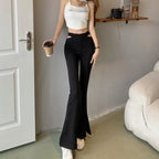 Pantalon avec Découpes et Taille Haute pour Femme | Idéal pour les Sorties et le Quotidien