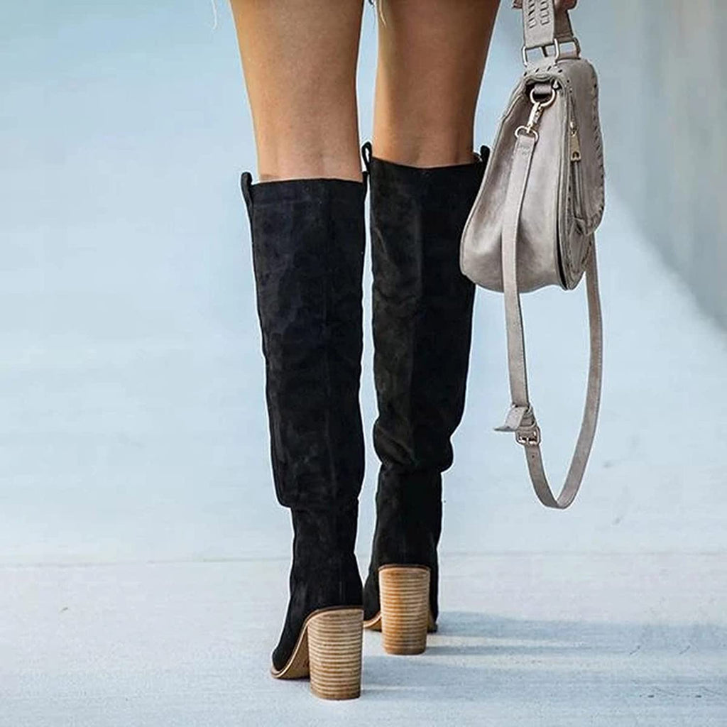 Bottes Western Urbaines à Talon Bloc pour Femmes | Idéal pour Usage Quotidien et Saisons Fraîches