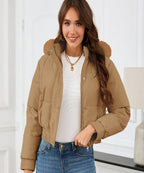Veste Matelassée Avec Capuche Et Fermeture Zippée Pour Femme | Idéale Pour La Saison Froide