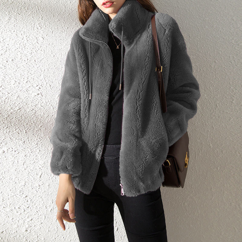 Veste Courte avec Col Montant Et Fermeture Zippée pour Femme | Idéale pour L’Hiver