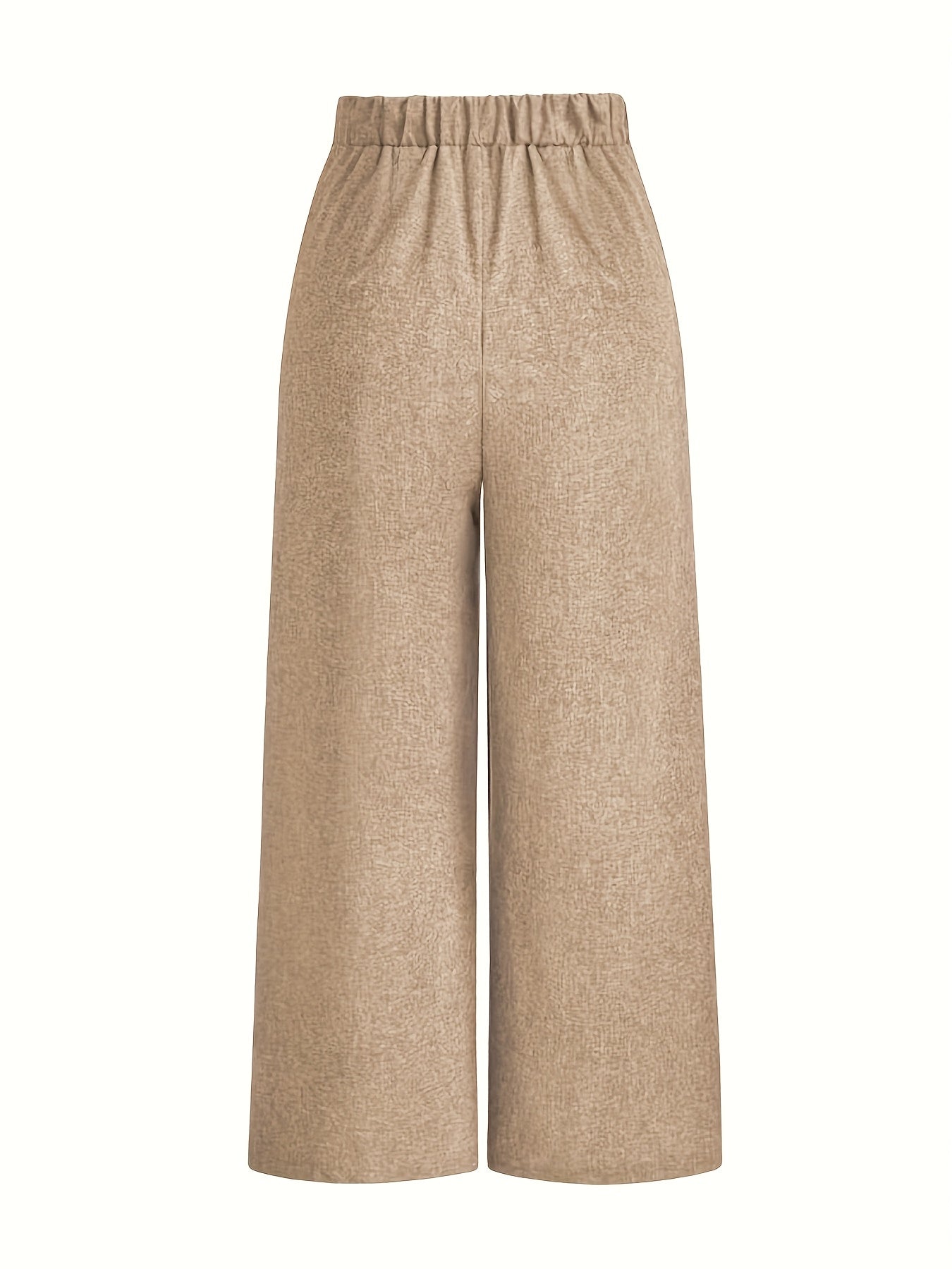 Pantalon Large Taille Haute Avec Plis Frontaux Pour Femme | Idéal Pour Usage Quotidien Et Professionnel
