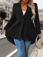 Blazer Monopetto Avec Fermeture À Un Bouton Pour Femme | Idéal Pour Le Bureau Et Les Sorties