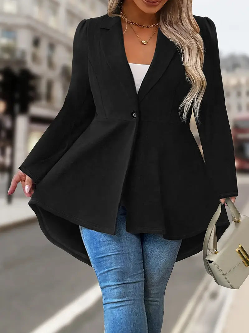Blazer Monopetto Avec Fermeture À Un Bouton Pour Femme | Idéal Pour Le Bureau Et Les Sorties
