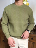 Pull En Maille À Motif Câblé Avec Coupe Ajustée Pour Homme | Idéal Pour L’Automne Et Le Quotidien