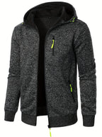 Veste Zippée À Capuche Avec Poches Multiples Pour Homme | Idéal Pour Usage Quotidien Et Activités Extérieures