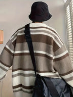 Pull À Col Rond avec Détails Vintage pour Homme | Idéal pour L’Automne Et L’Hiver