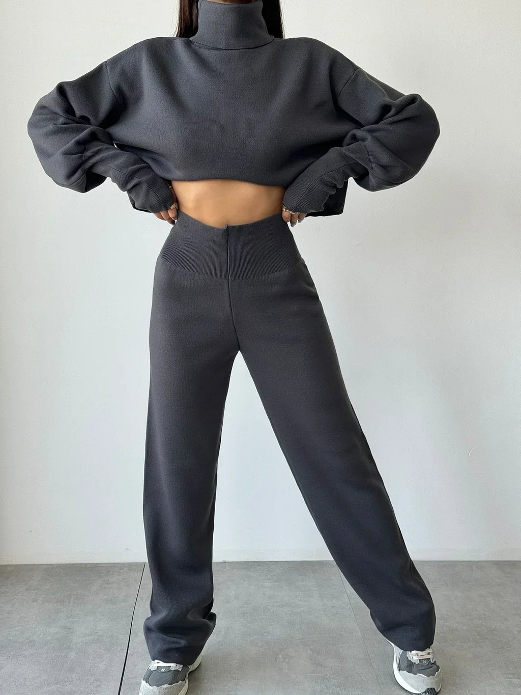 Ensemble Deux Pièces Avec Haut À Manches Longues Et Pantalon Pour Femmes | Idéal Pour Usage Quotidien Et Loisirs