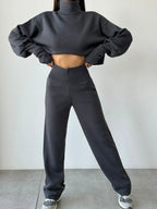 Ensemble Deux Pièces Avec Haut À Manches Longues Et Pantalon Pour Femmes | Idéal Pour Usage Quotidien Et Loisirs