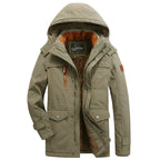 Manteau Long avec Capuche et Fermeture Zippée pour Homme | Idéal pour l’Hiver et la Mi-Saison