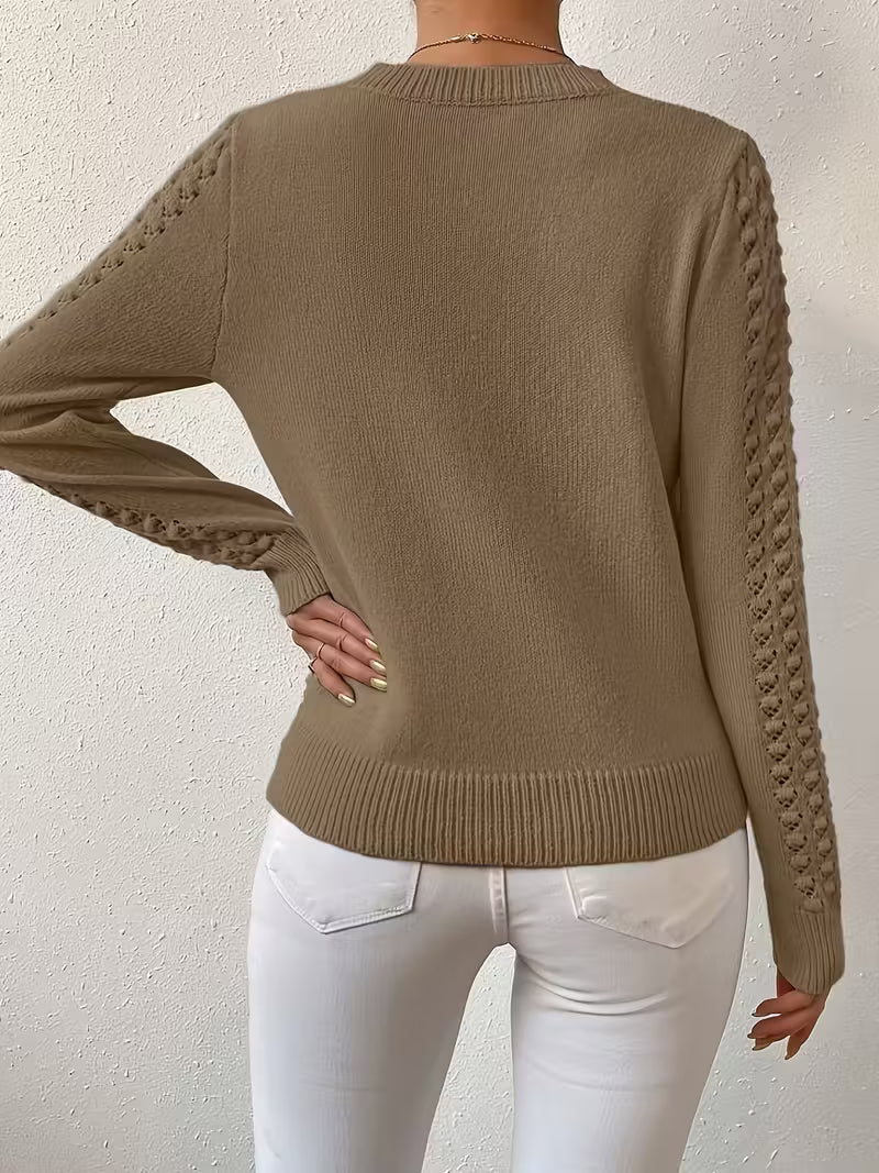 Pull à Manches Longues avec Détails en Dentelle pour Femme | Idéal pour un Usage Quotidien