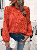 Blouse à Volants avec Col Rond pour Femme | Idéale pour Toutes Saisons
