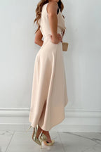 Robe Midi Cache-Cœur avec Encolure en V pour Femme | Idéale pour Sorties et Événements