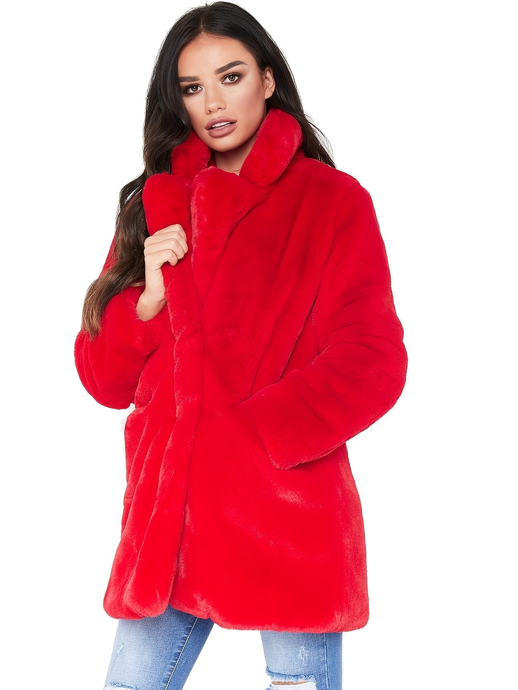 Manteau Mi-Long avec Fermeture à Boutons Cachés et Poches pour Femme | Idéal pour l’Hiver