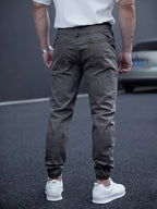 Pantalon Cargo avec Taille Élastiquée et Chevilles Ajustées pour Homme | Idéal pour le Quotidien