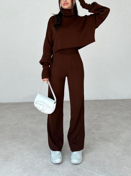 Ensemble Deux Pièces Avec Haut À Manches Longues Et Pantalon Pour Femmes | Idéal Pour Usage Quotidien Et Loisirs