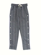 Pantalon Large avec Boutons Latéraux et Taille à Cordon pour Homme | Idéal pour un Usage Quotidien