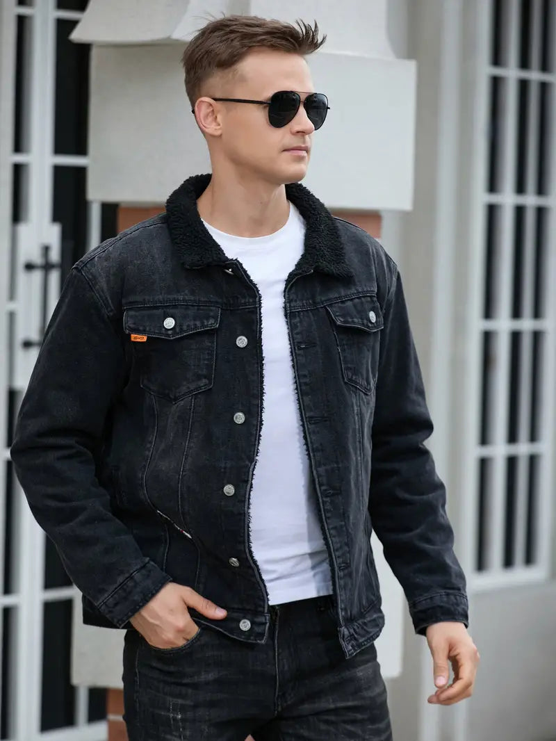 Veste En Jean À Coupe Classique Pour Hommes | Idéale Pour Usage Quotidien