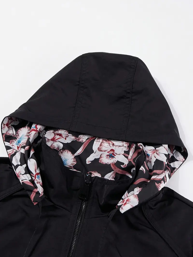 Veste Légère À Capuche Avec Taille Ajustable Pour Femme | Idéale Pour La Mi-Saison Et Les Sorties Quotidiennes