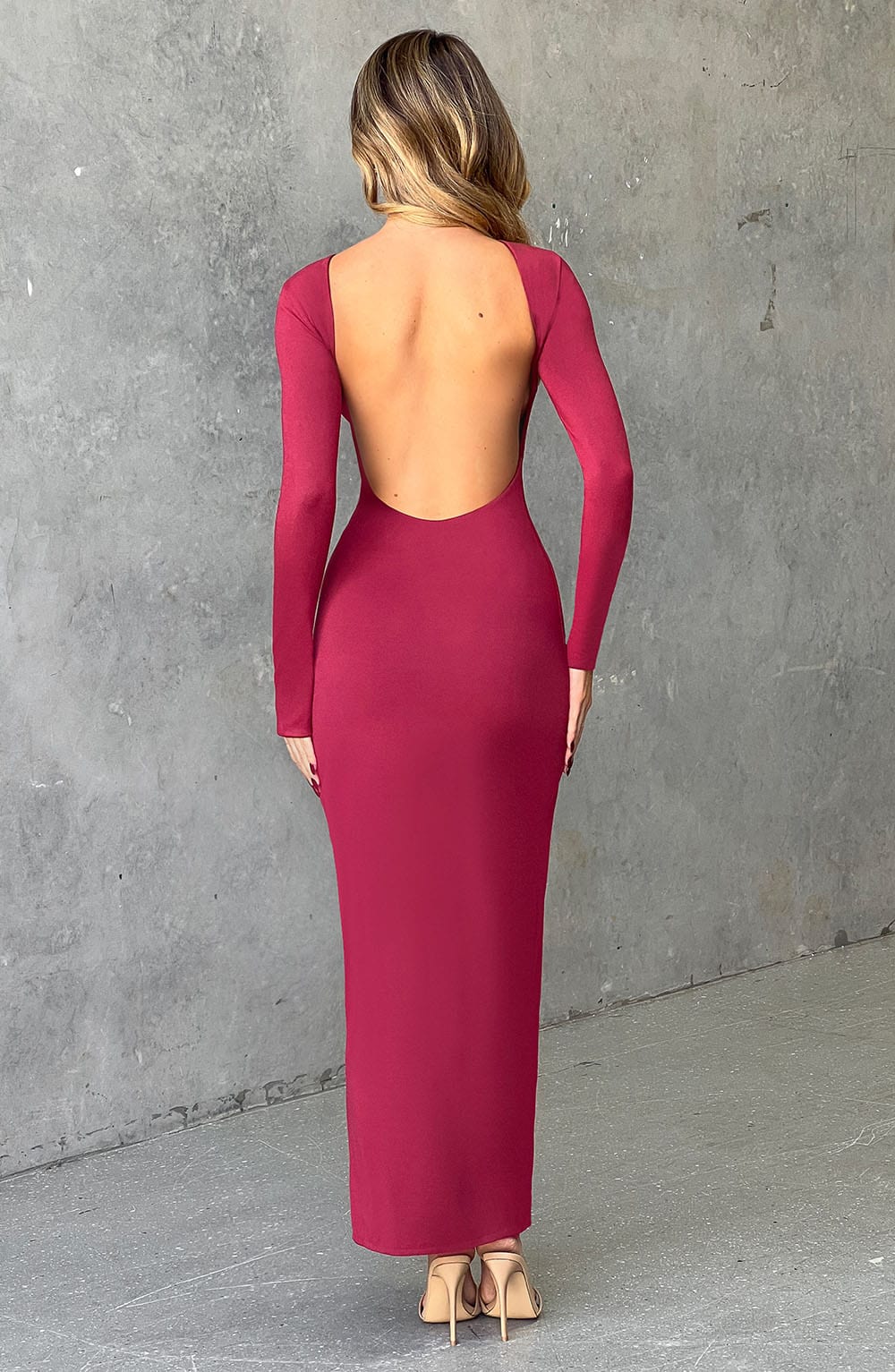 Robe Longue Avec Fente Haute Et Manches Longues Pour Femme | Idéale Pour Soirées Et Événements