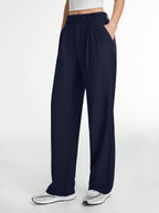Pantalon Droit Uni Avec Coupe Régulière Pour Femmes | Idéal Pour Occasions Et Usage Quotidien