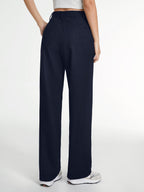 Pantalon Droit Uni Avec Coupe Régulière Pour Femmes | Idéal Pour Occasions Et Usage Quotidien