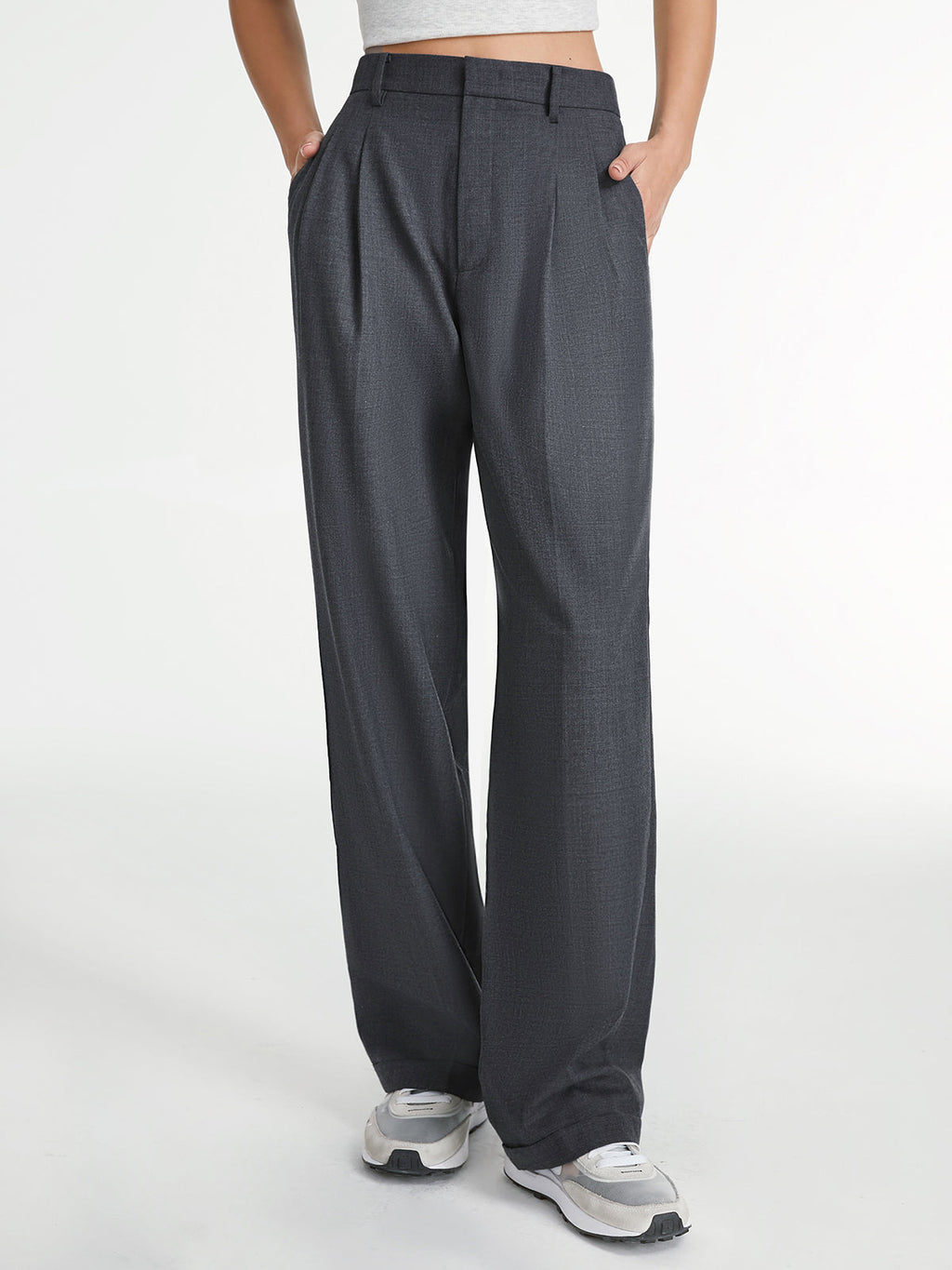 Pantalon Droit Uni Avec Coupe Régulière Pour Femmes | Idéal Pour Occasions Et Usage Quotidien