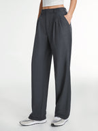 Pantalon Droit Uni Avec Coupe Régulière Pour Femmes | Idéal Pour Occasions Et Usage Quotidien