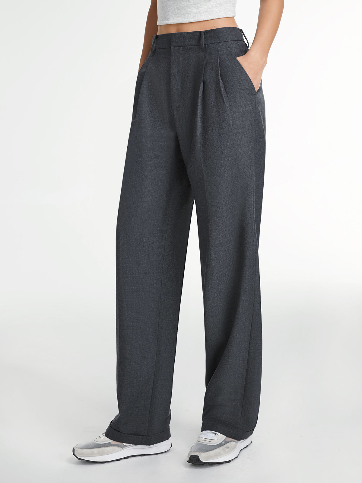 Pantalon Droit Uni Avec Coupe Régulière Pour Femmes | Idéal Pour Occasions Et Usage Quotidien