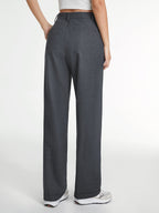 Pantalon Droit Uni Avec Coupe Régulière Pour Femmes | Idéal Pour Occasions Et Usage Quotidien