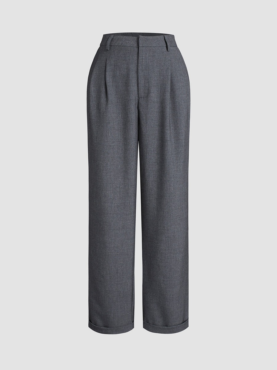 Pantalon Droit Uni Avec Coupe Régulière Pour Femmes | Idéal Pour Occasions Et Usage Quotidien