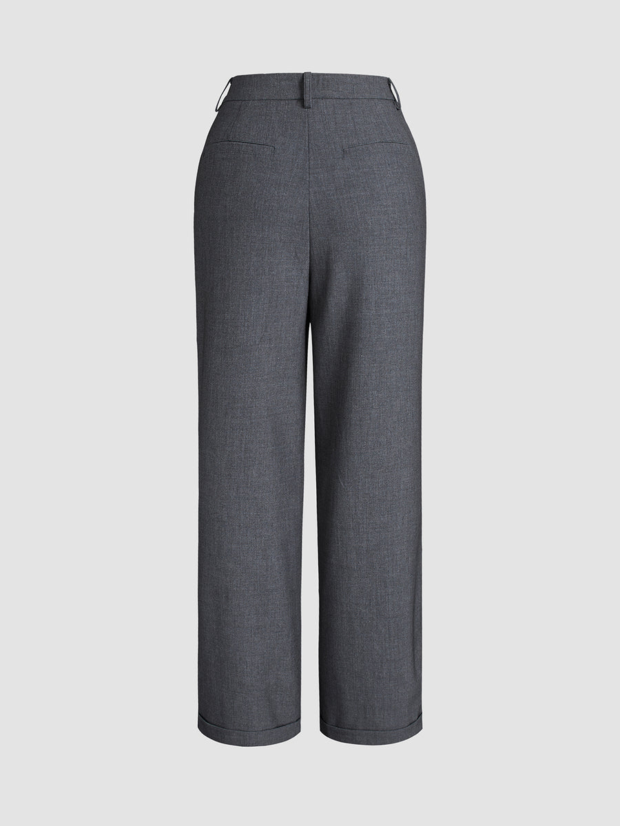 Pantalon Droit Uni Avec Coupe Régulière Pour Femmes | Idéal Pour Occasions Et Usage Quotidien