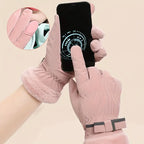 Gants d’Hiver avec Nœud et Fonction Écran Tactile pour Femme | Idéals pour les Activités Extérieures