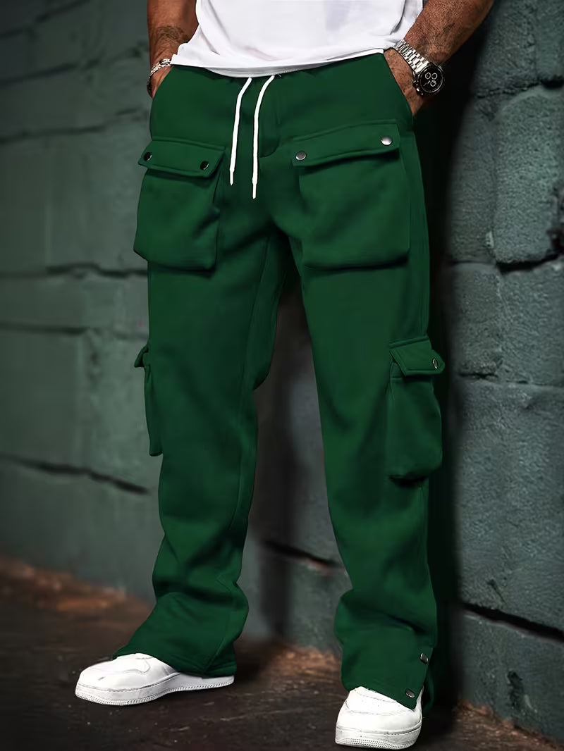 Pantalon Jogger Cargo Avec Taille Élastique Et Poches Multiples Pour Hommes | Idéal Pour Les Tenues Décontractées