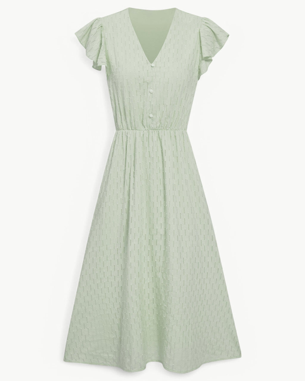 Robe Midi Avec Manches À Volants Pour Femme | Idéal Pour Usage Quotidien Et Occasions