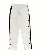 Pantalon Large avec Boutons Latéraux et Taille à Cordon pour Homme | Idéal pour un Usage Quotidien