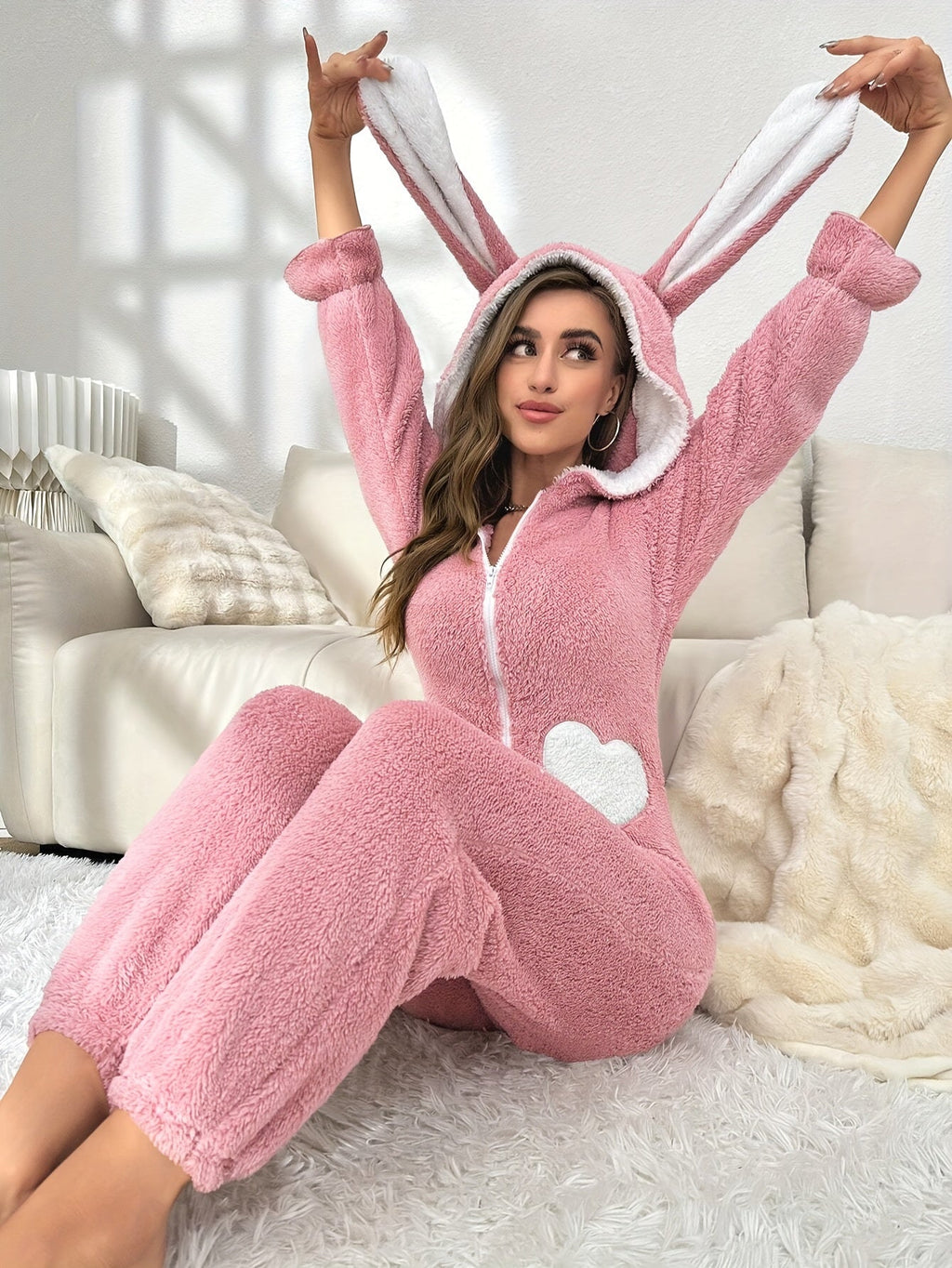 Combinaison À Capuche avec Fermeture Zippée pour Femme | Idéale pour L’Automne Et L’Hiver