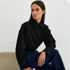 Blouse Classique À Manches Repliables Pour Femme | Idéale Pour Le Travail Et Le Quotidien