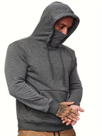 Sweat À Capuche Avec Masque Intégré Et Manches Longues Pour Homme | Idéal Pour Un Usage Quotidien