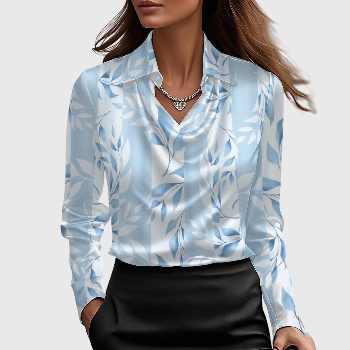 Blouse Fluide Pour Femme Avec Col Plissé | Idéal Pour Un Usage Quotidien