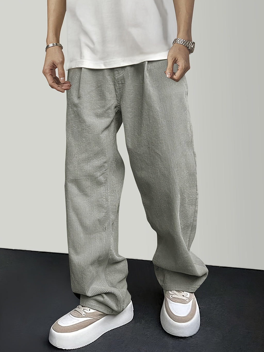 Pantalon À Jambe Droite Avec Taille À Cordon Pour Homme | Idéal Pour Le Quotidien