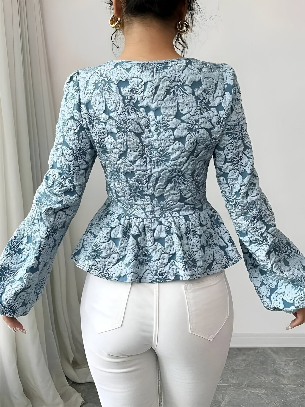 Blouse À Encolure Cœur Avec Manches Longues Pour Femme | Idéale Pour Le Quotidien